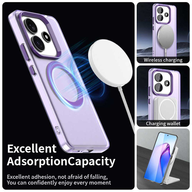 Phone Case for Xiaomi Redmi Note 14 5G, Compatible with Magsafe, Shockproof Magnetic Case Cover