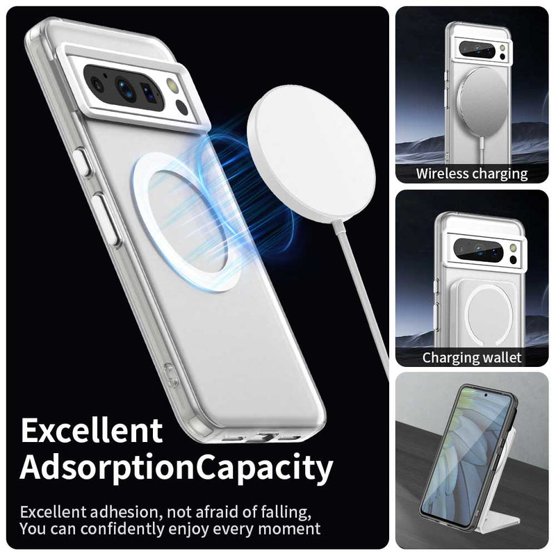 Phone Case for Google Pixel 8 Pro, Compatible with Magsafe, Shockproof Magnetic Case Cover