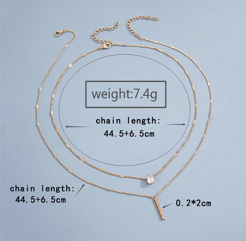 Droplet Gold Titanium Steel Necklace for Woman