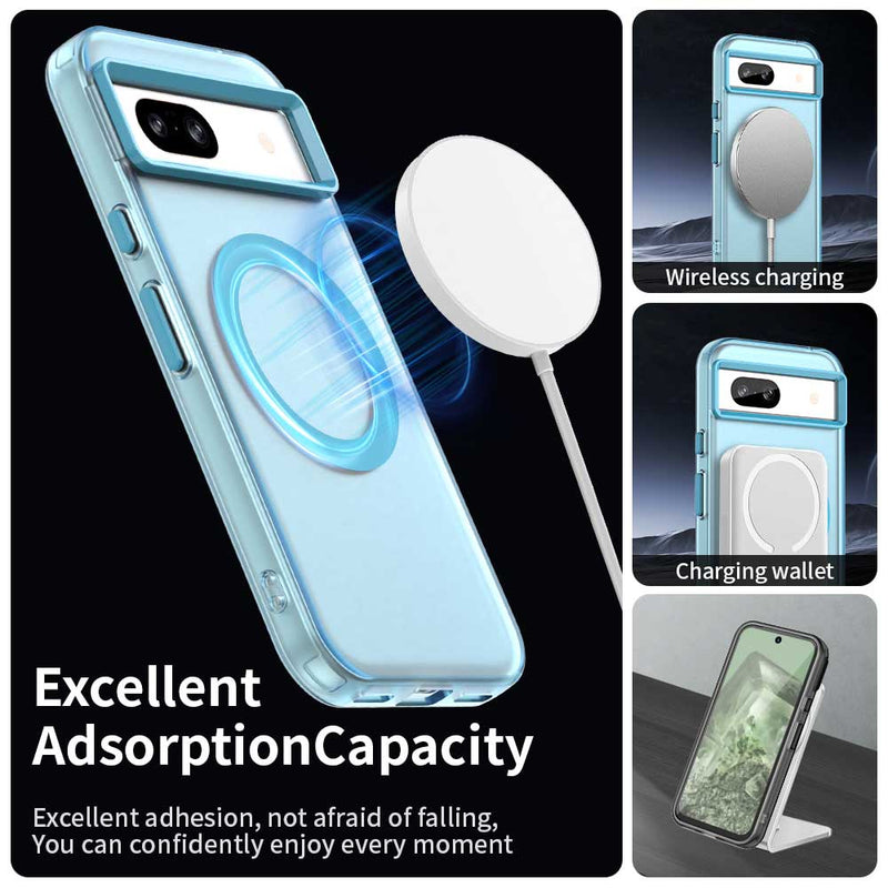 Phone Case for Google Pixel 8A, Compatible with Magsafe, Shockproof Magnetic Case Cover