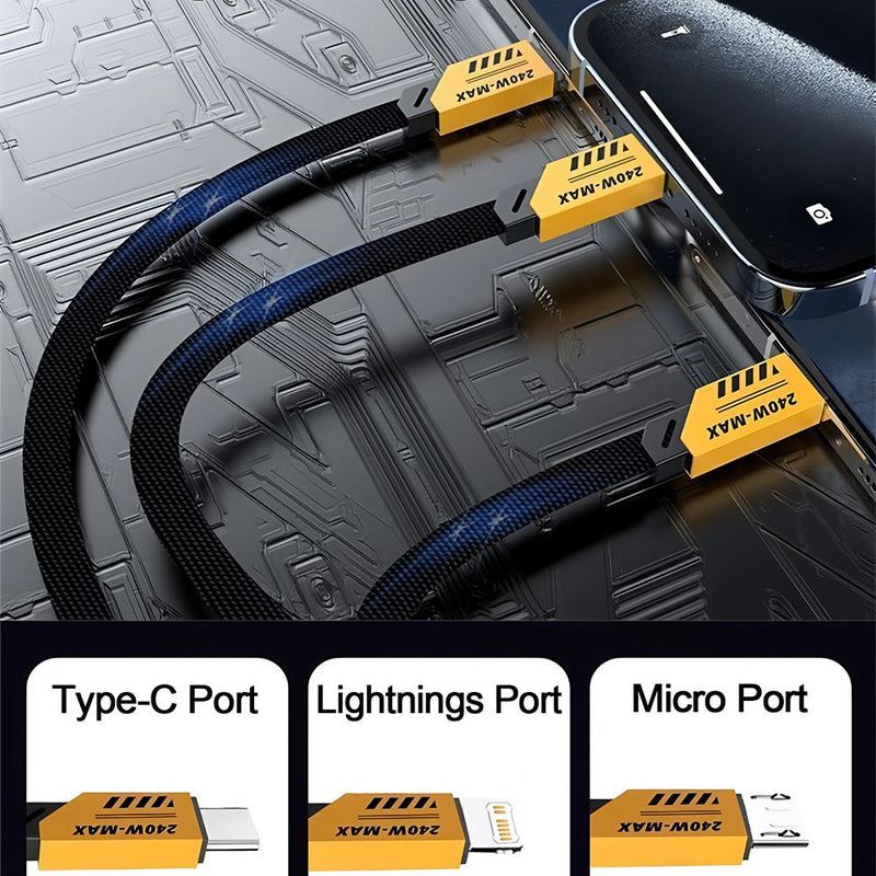 3 In 2 Fast Charge Cable Micro USB TypeC Phone Data Cable For Phones
