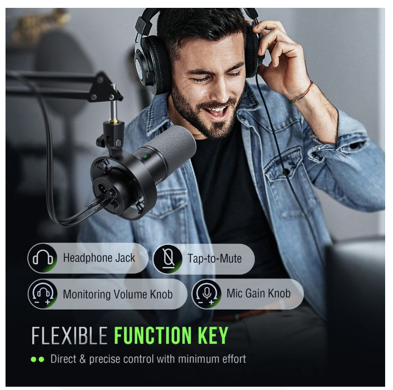 Professional Cardioid Dynamic Microphone Selectable Frequency Response Mic