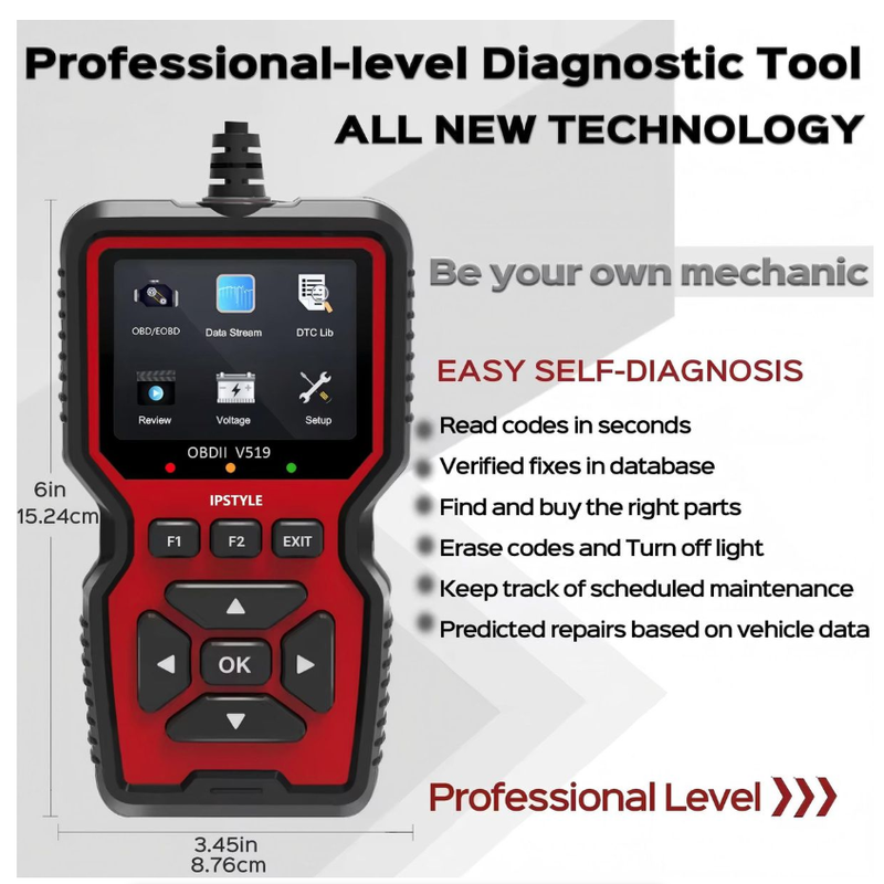 OBD2 Scanning Diagnostic Tool Professional Engine Code Reader And Reset