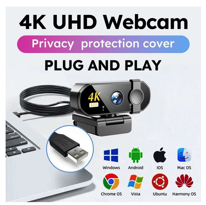 Full HD Camera For Computer Camera, Noise Cancelling Microphone Call Camera