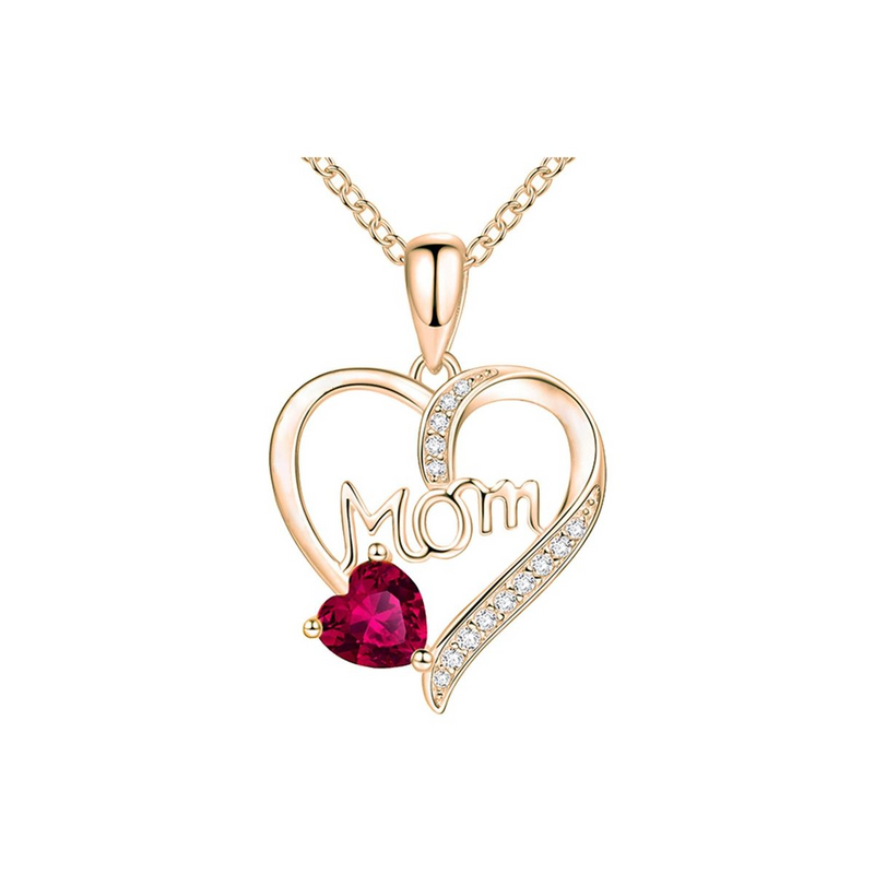 Fashion Mother's Day Necklace Woman Mom Heart-shaped Pendant Necklace