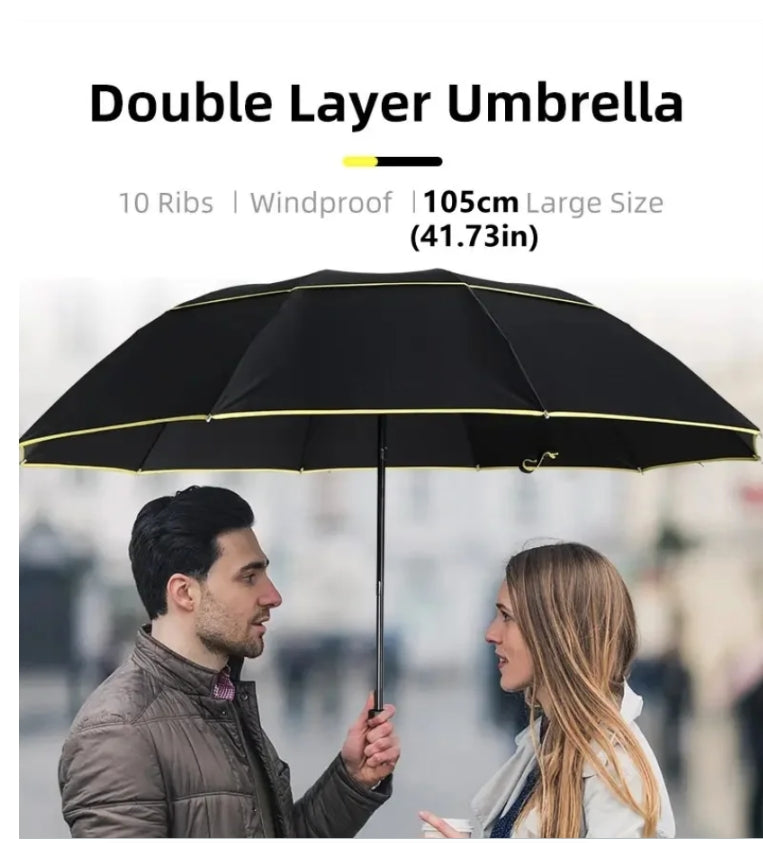Super Big Top Quality Umbrella Double Strong Rain Woman Windproof Paragua