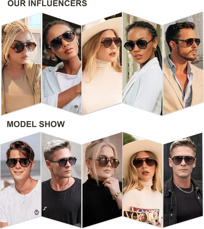 Classic Square Polarized Unisex Vintage Sunglasses tylish and lightweight