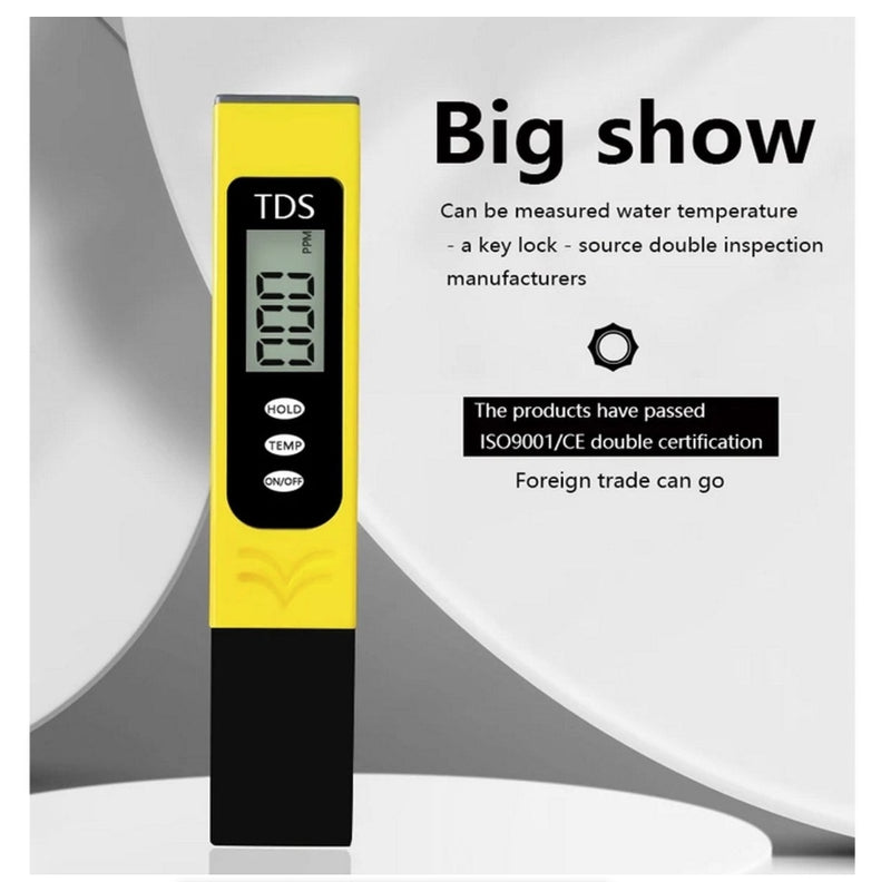TDS Meter Big Digital Water Quality Tester TDS Temperature Meter