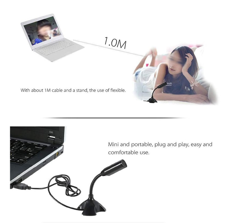 USB Desktop Mini Microphone Laptop Microphone Voice Mic High Sensitivity