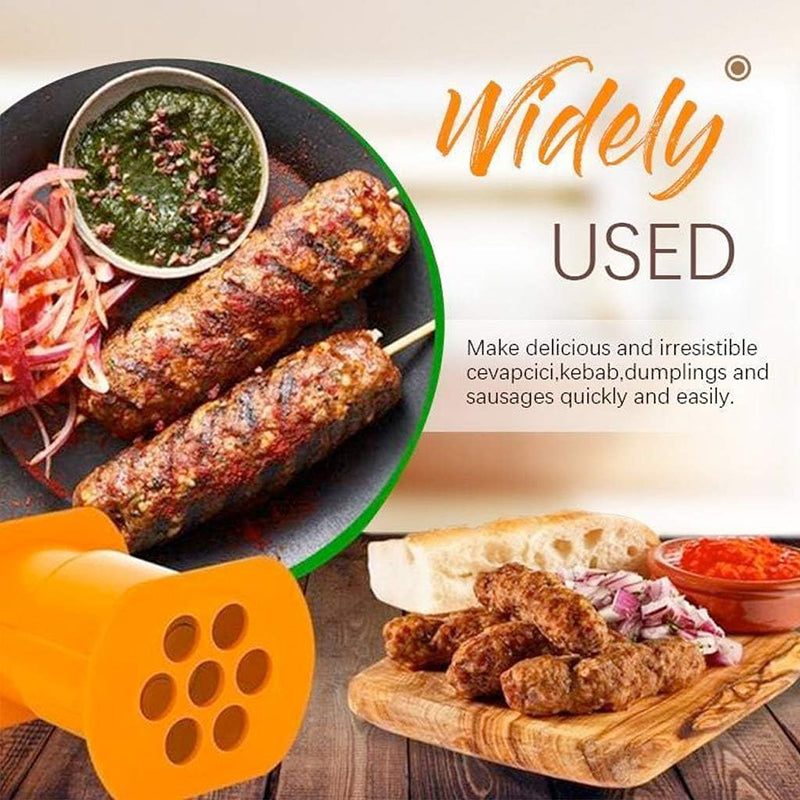 2Pcs one Press Cevapcici Sausage Maker – 7 Sausages At Once Non-Stick BBQ Tool