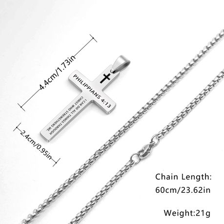 Fashion Men Jesus Cross Necklace Men Spiritual Jewelry
