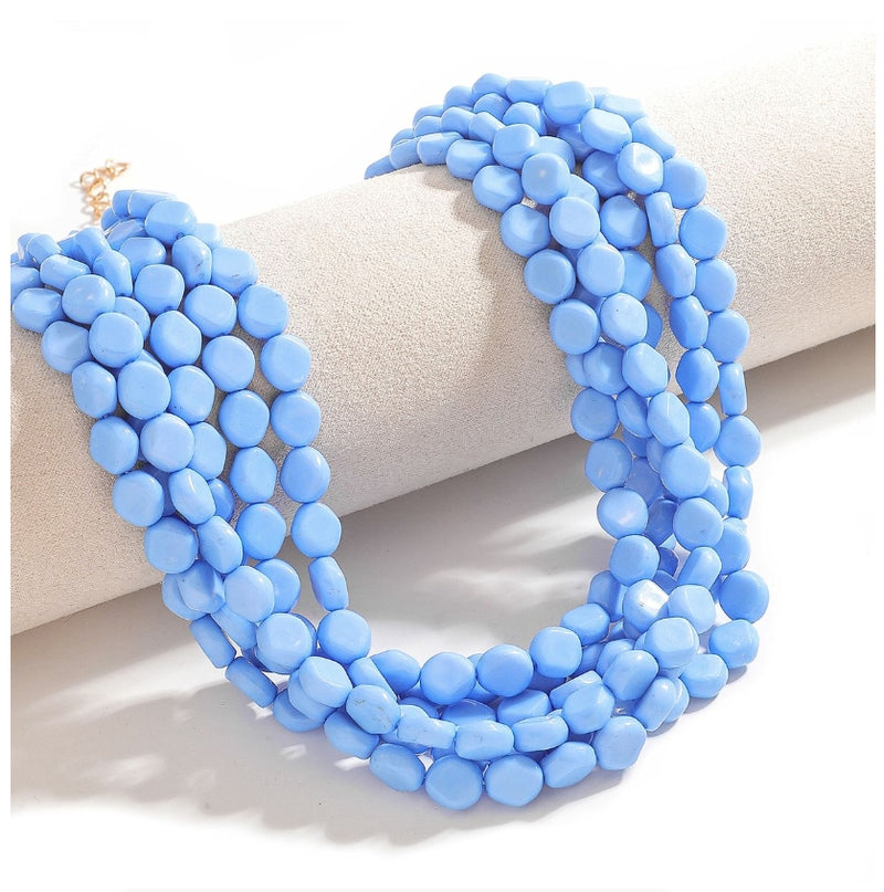 Bohemia Fashion Multilayer Beaded Necklace For Woman Vintage Rice Beads