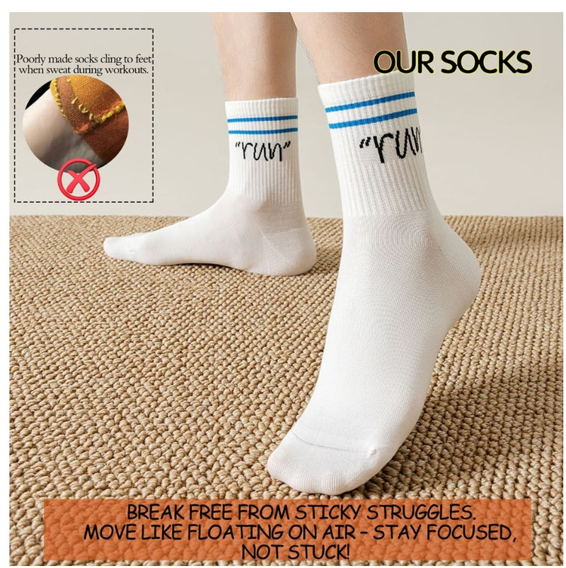 Men's Socks Biking Trekking Quick Dry Sports Running Lightweight Socks 4 Pairs