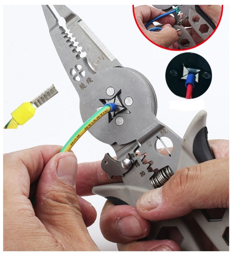 Multi-functional Crimping Pliers Wire Separation Winding Stripping Ferrule