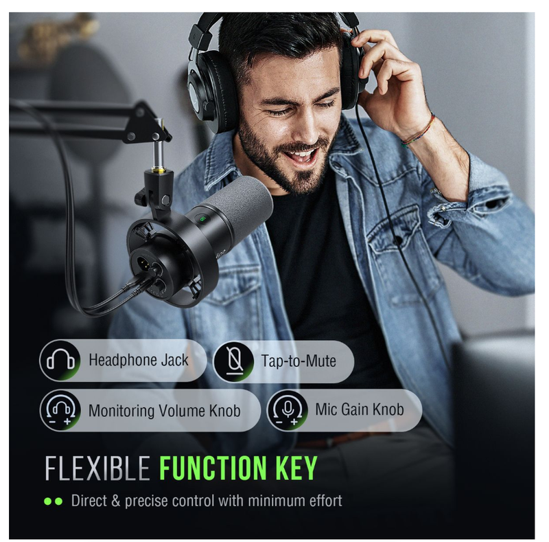 Professional Cardioid Dynamic Microphone Selectable Frequency Response Mic