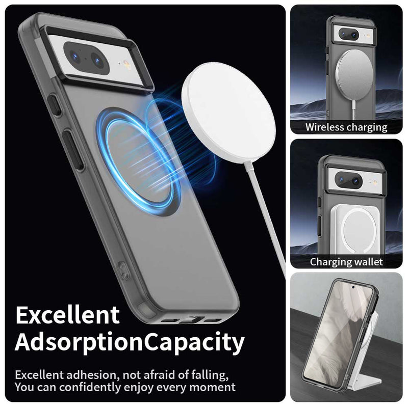 Phone Case for Google Pixel 8, Compatible with Magsafe, Shockproof Magnetic Case Cover