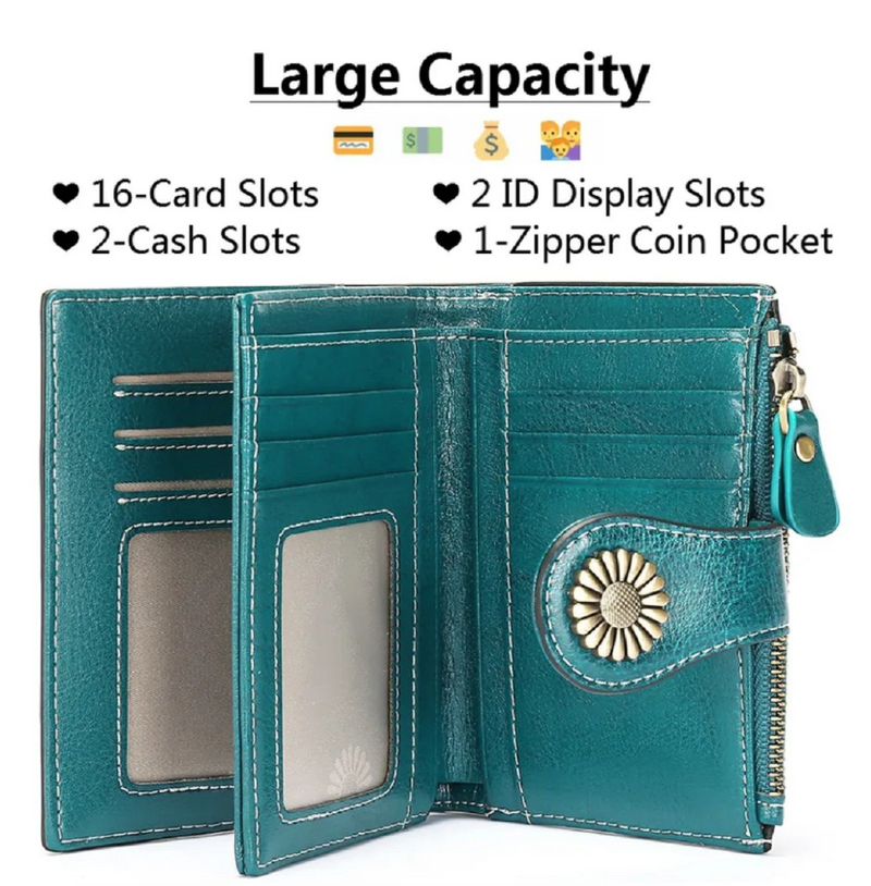 Fashion RFID Wallet Woman Clutch Credit Card Holder