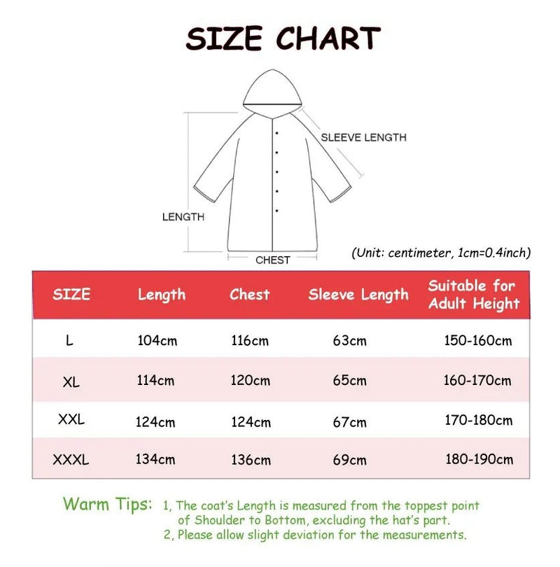 IPSTYLE Fashion Adult Waterproof Long Raincoat Ladies Men Raincoat