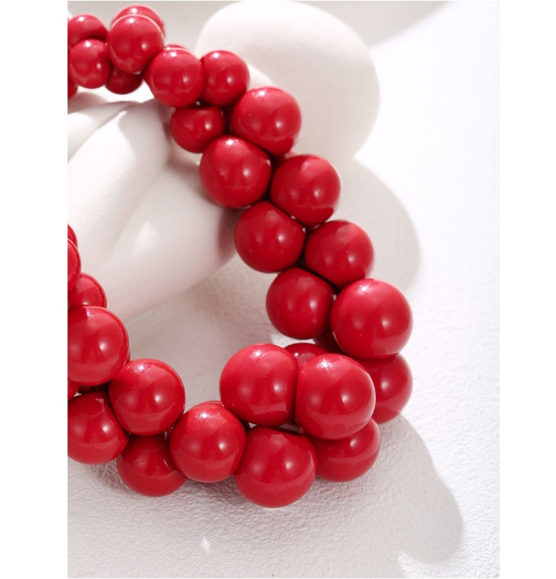 Fashion Multilayer Beaded Necklace For Woman Vintage Rice Beads Statement Party