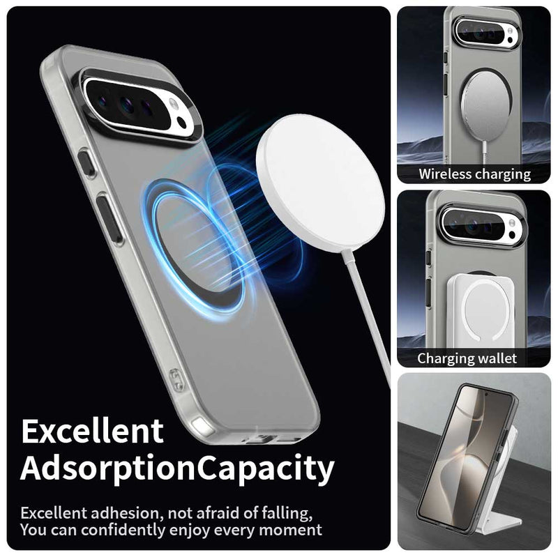 Phone Case for Google Pixel 9 Pro XL, Compatible with Magsafe, Shockproof Magnetic Case Cover