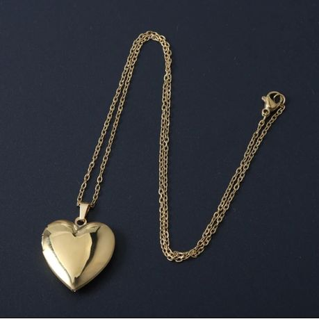 Heart Locket Stainless Steel Pendant Necklace