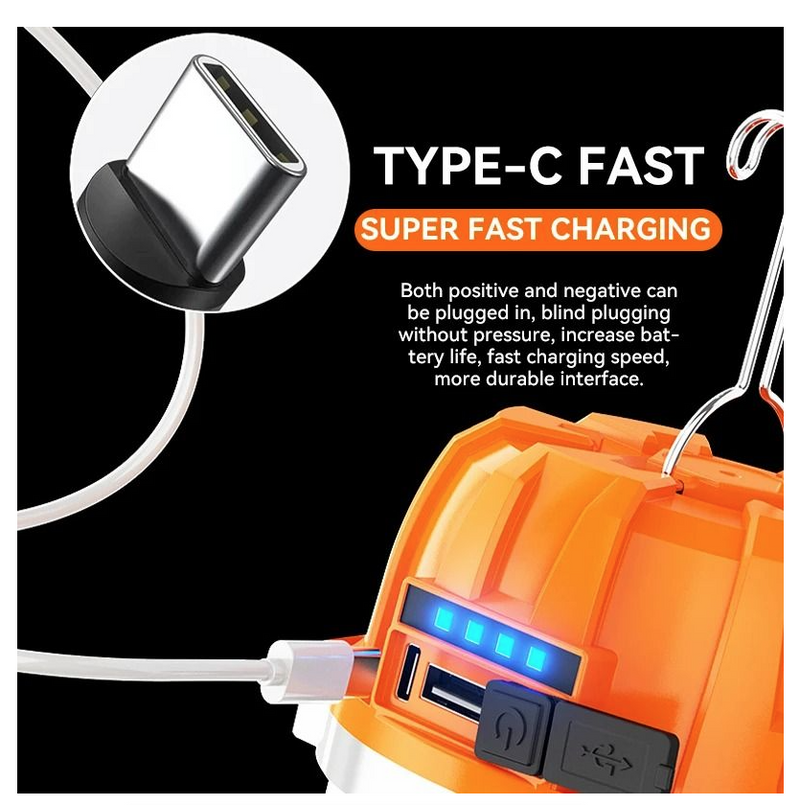 LED Camping Light Outdoor Camping BBQ Tents Hanging Lantern PowerBank