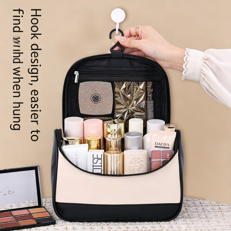 Stylish Color-Blocked Portable Multi-Functional Hangable  Bag