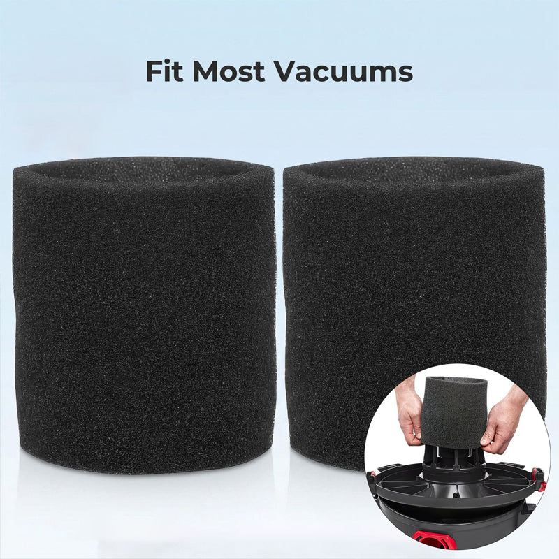 Washable Shop-Vac Vacuum Filter, Reusable Polyurethane Sponge Replacement Filter