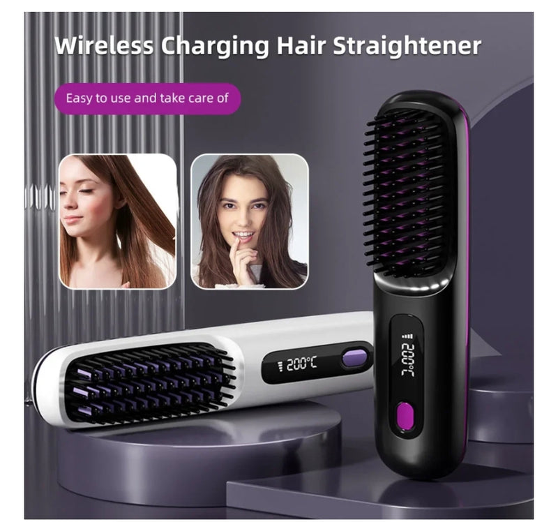 IPSTYLE 2-in-1 Straightener Curler with Negative Ions - 3 Heat Settings