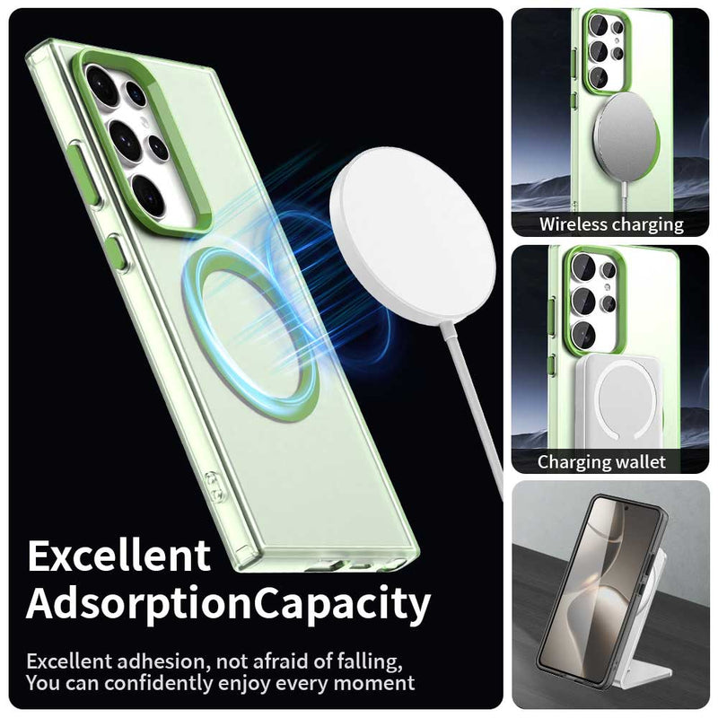 Phone Case for Samsung Galaxy S24 Ultra, Compatible with Magsafe,Shockproof Magnetic Case Cover