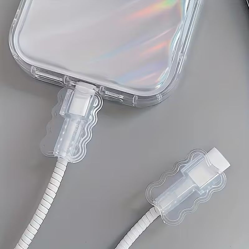 12Piece Wave TPU Cable Protectors for Phone Charging Cables