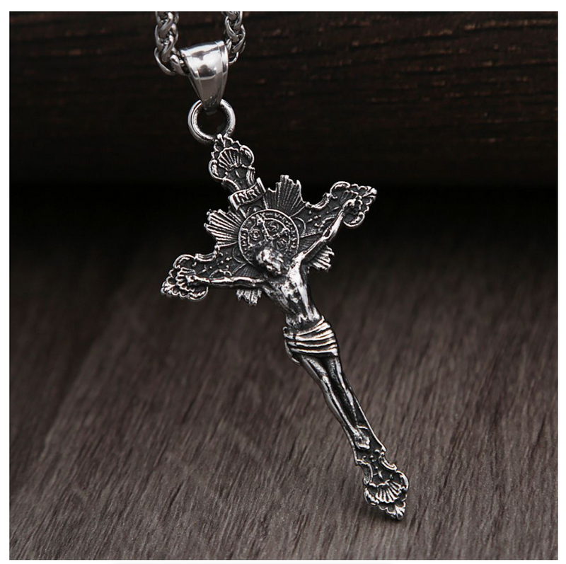 Cross Pendant Chain Necklace Christian Church Baptism Gift