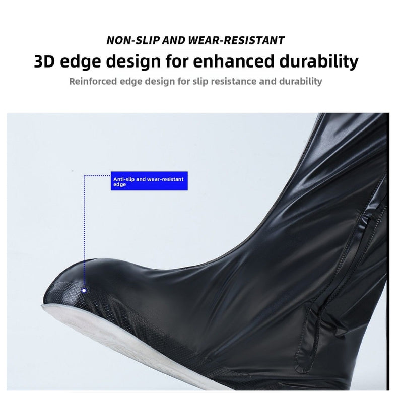 Thickened Waterproof Rain Boot Covers High Tube Anti-slip Wear-resistant