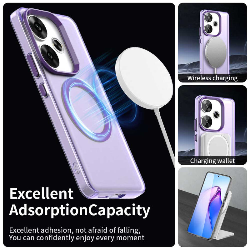 Phone Case for Xiaomi Redmi Turbo 3 5G, Compatible with Magsafe, Shockproof Magnetic Case Cover