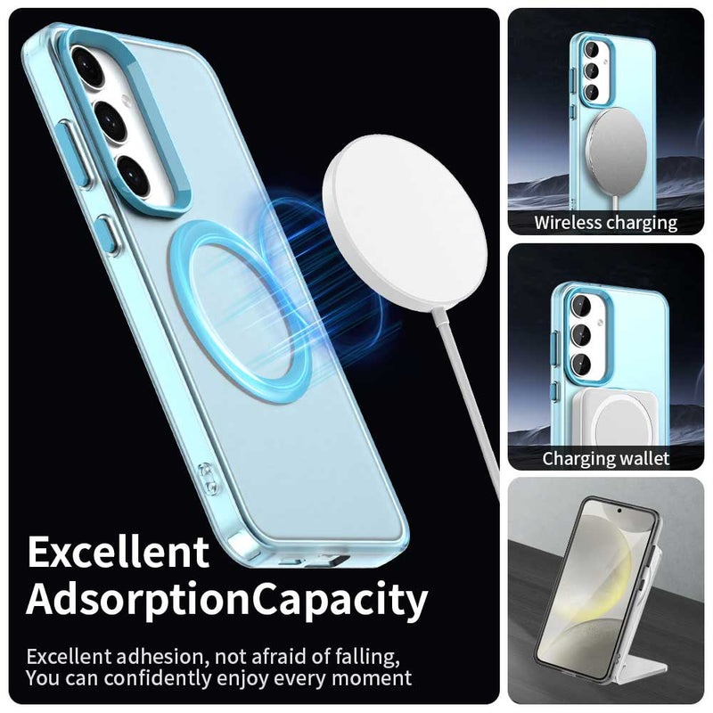 Phone Case for Samsung Galaxy S25 Plus, Compatible with Magsafe, Shockproof Magnetic Case Cover