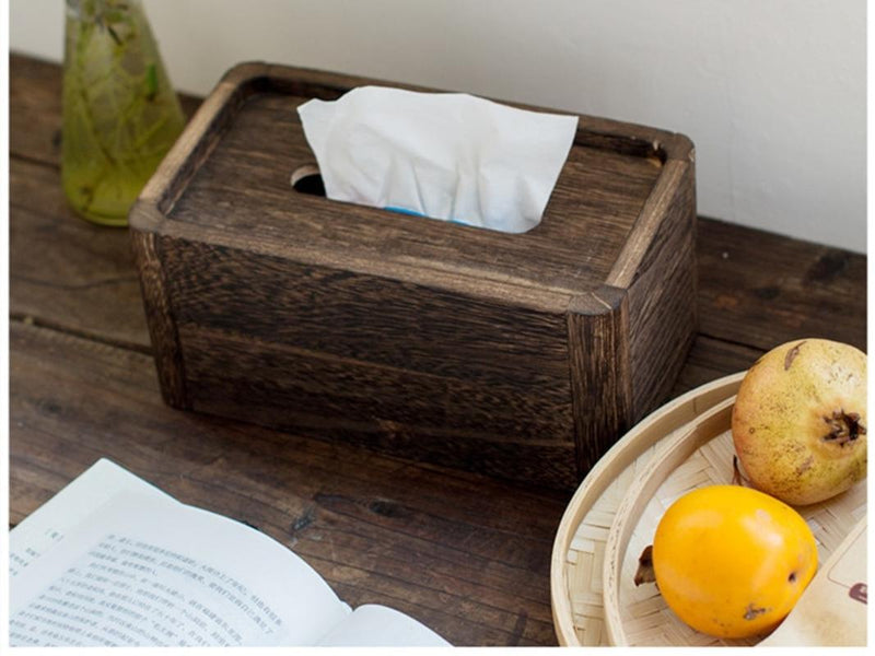 Wooden Paper Box in Roll Simple Solid Paper Box