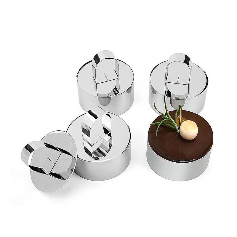 Stainless Steel Mouse Rings Cake Mold With Pusher