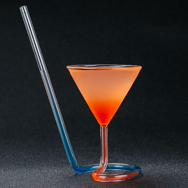 Creative Screw Spiral Straw Molecule Cocktail Cup Bar Party Cup Martin