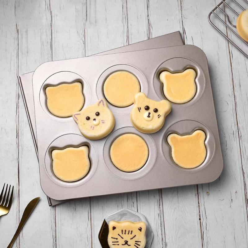 6 Slots New Cartoon Animal Cake Baking Pan