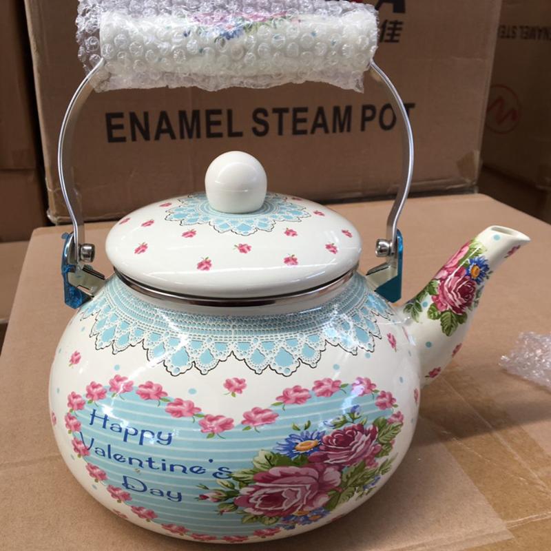 Thickening Enamel Coffee Kettle Cold Water Bot - 2.4L
