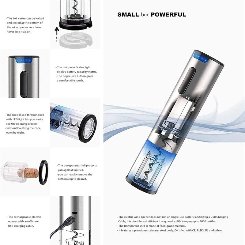Electric Wine Opener, Automatic Electric Wine Bottle Cork Opener