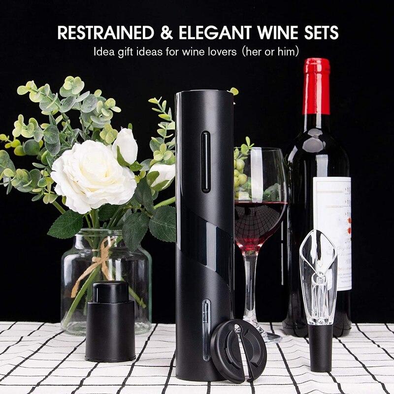 Electric wine bottle opener set