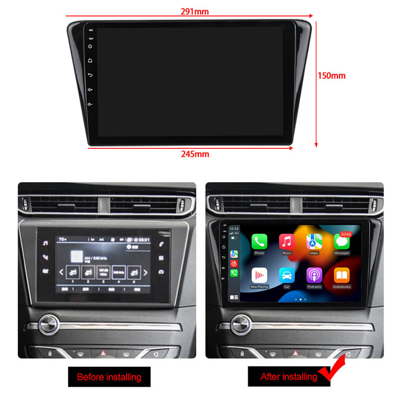 RoverOne Car Stereo Radio Bluetooth CarPlay GPS Navigation for Peugeot 408 2014 - 2018