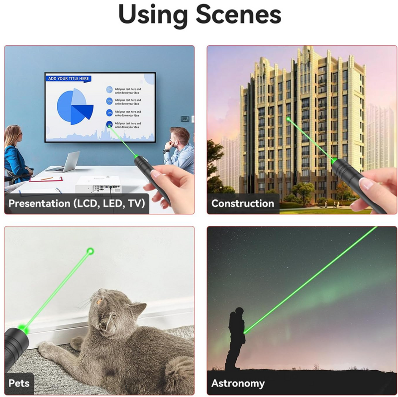 Rechargeable Laser Pointer Long Range with Star Cap for TV/LED