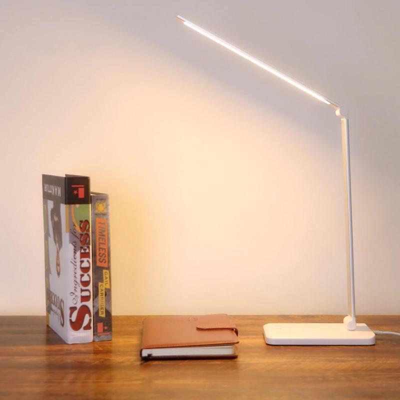 Stepless Dimmable Desk Lamp Foldable Transient Touch Switter LED Table