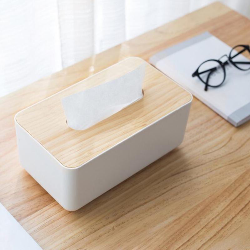 Napkin Box Wooden Covers Toilet Paper Solid Wooden Box