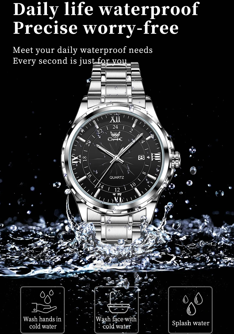 Quartz Watch Men Comfortable Strap Waterproof Fashion Dress Wristwatch Man