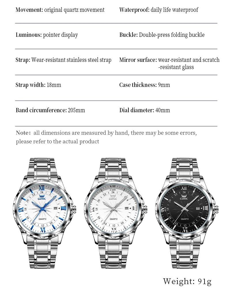 Quartz Watch Men Comfortable Strap Waterproof Fashion Dress Wristwatch Man