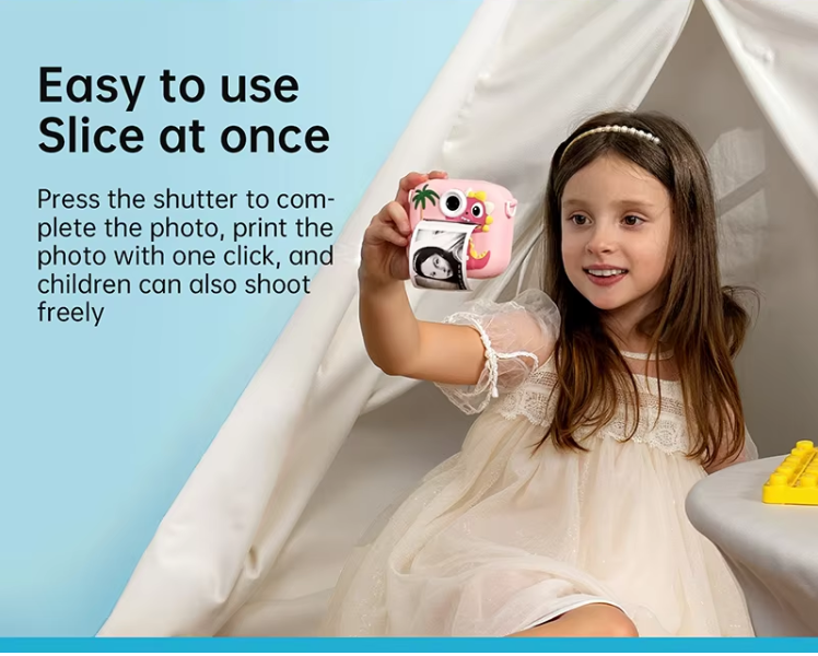 Kids Instant Print Camera & 1080P Video Recorder for Boys Girls