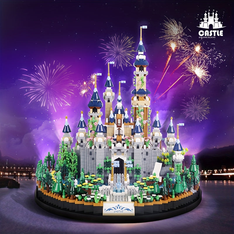3600Pcs Fairy Tale Castle Building Blocks Set, Micro Diamond Bricks Model Kit, DIY Creative Toys for Kids Adults, Home Decor Display Gift